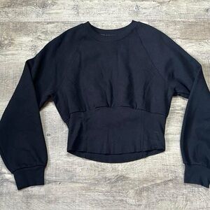 Victoria’s Secret Black Cropped Sweatshirt